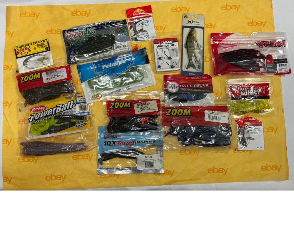 Bass Fishing Lure Lot Strike King Zoom Berkley YUM VMC Tackle